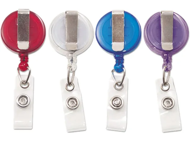Advantus Advantus 75464 Translucent Retractable ID Card Reel 34" Extension 4 Pack — product photo
