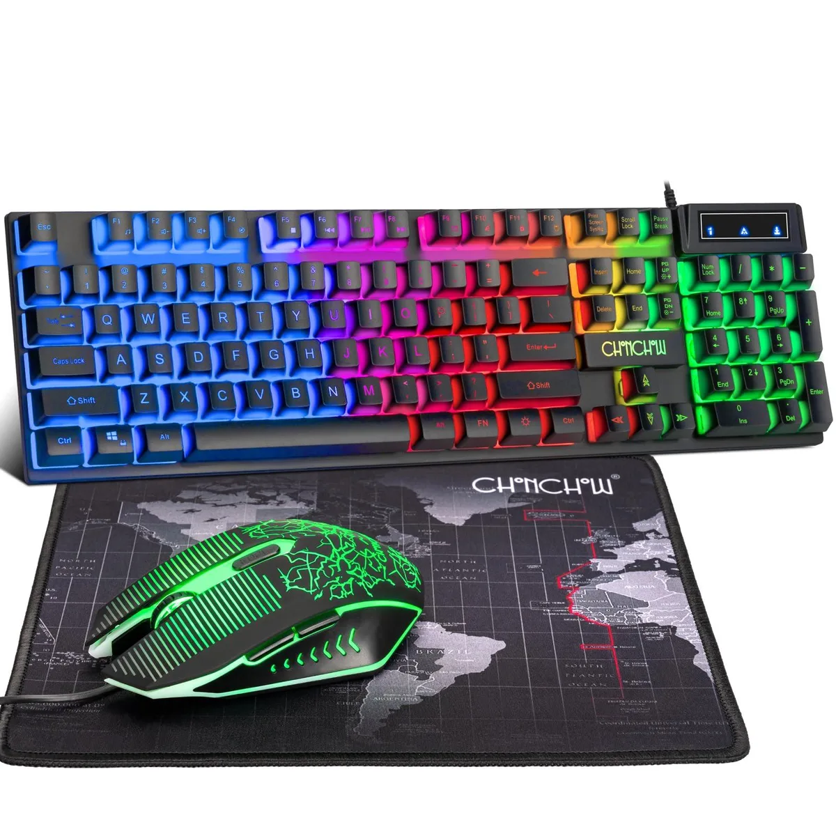  Redragon 41910 Gaming Keyboard and Mouse Combo 104-Key 4800 DPI — product photo