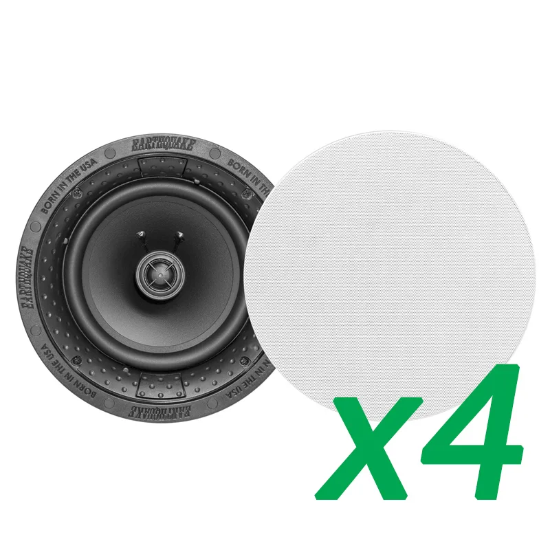 Earthquake Sound Earthquake Sound R800 8" In-Ceiling Speakers 4-Pairs — product photo