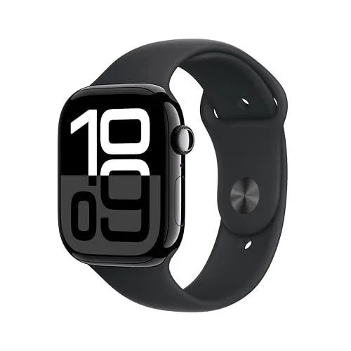 Apple Apple Watch Series 10 GPS 46mm Jet Black Aluminium Black Sport Band M/L — product photo