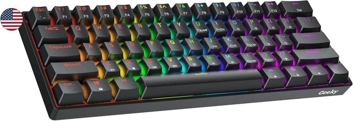 TUKO TUKO GK61 SE 60% 61 Keys Mechanical Brown Gaming Keyboard — product photo