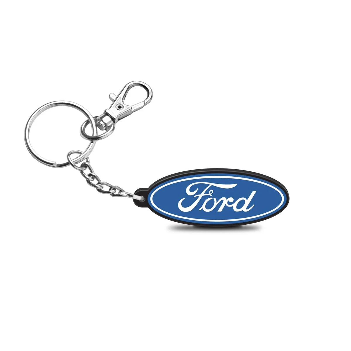 iPick Image, LLC iPick Image, LLC Ford Logo Laser Engraved UV Full-Color Acrylic Charm Key Chain Black — product photo