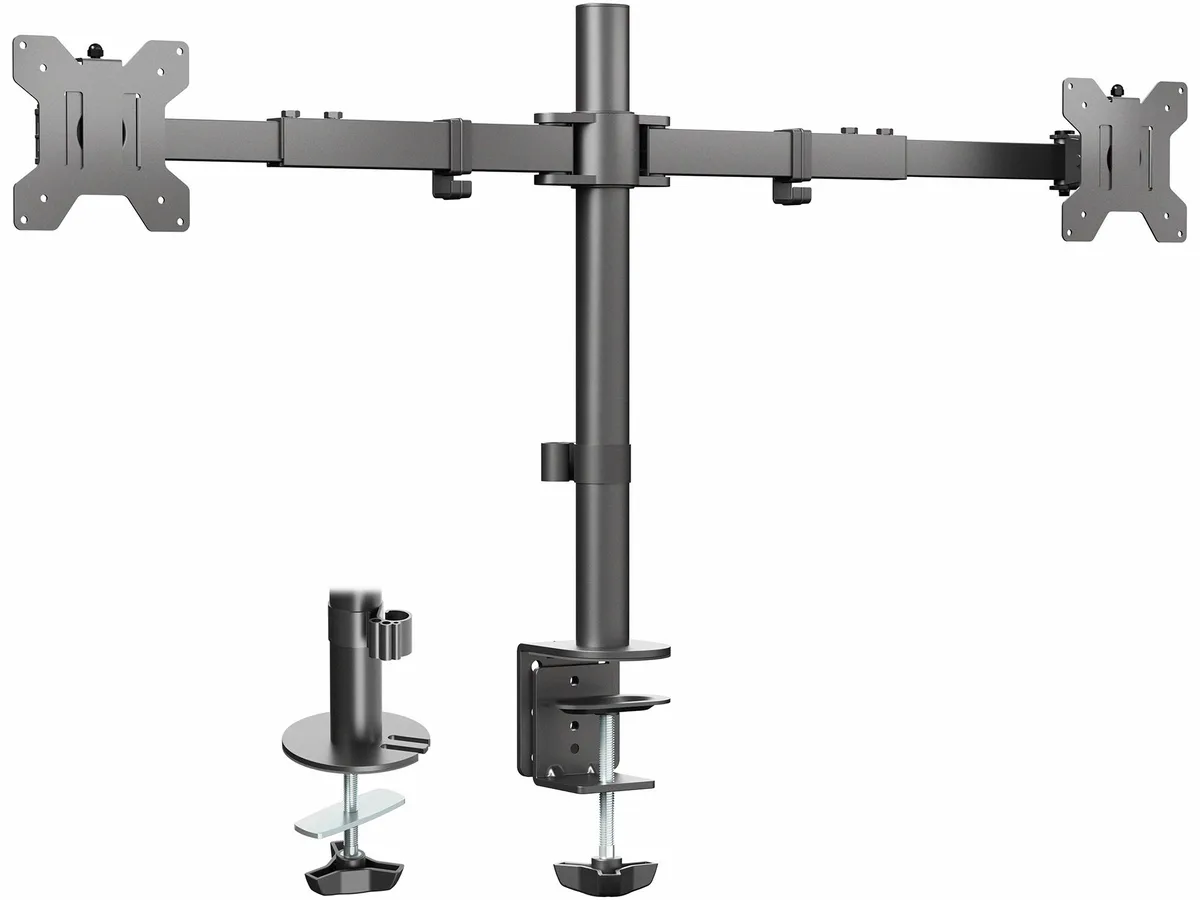 VIVO VIVO Telescoping Dual 21-32 Monitor Mount, Heavy Duty Desk Stand — product photo