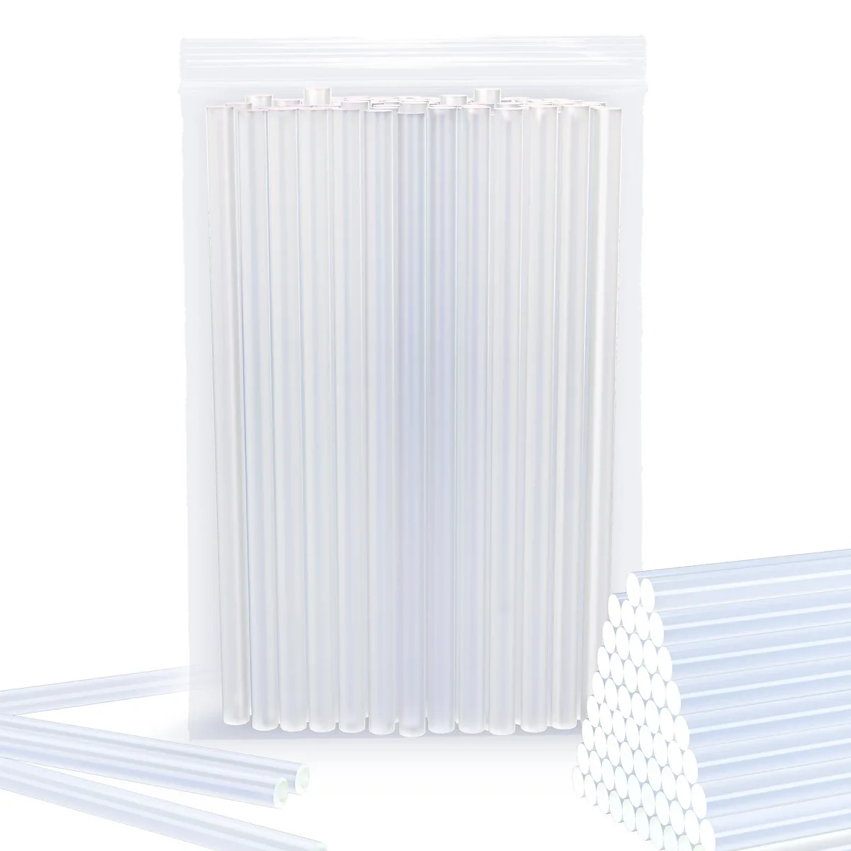  HHDQFTSLG Glue Sticks 60Pcs 0.27" x 6" Clear — product photo
