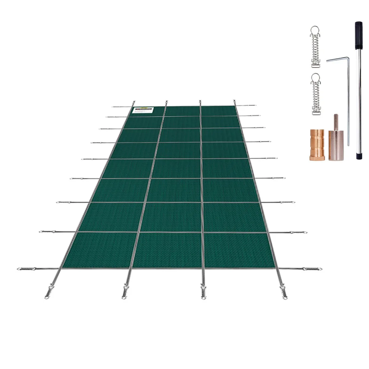 VEVOR VEVOR Pool Safety Cover 16x40ft Green Mesh 18x42ft Cover 26 Anchors — product photo