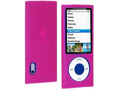 Amzer Amzer Silicone Skin Jelly Case Hot Pink iPod Nano 5th Gen — product photo