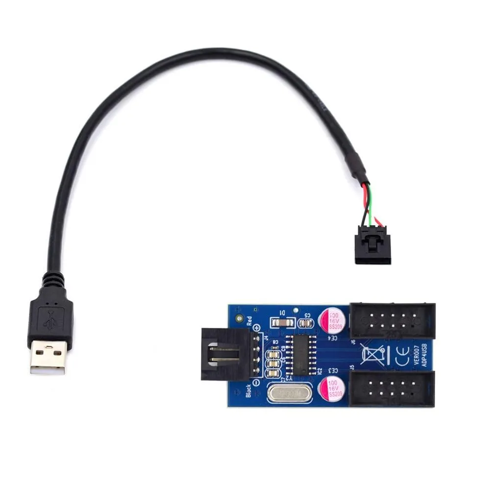 Fervit Fervit USB 2.0 9-Pin Header to Dual Female Hub Adapter — product photo