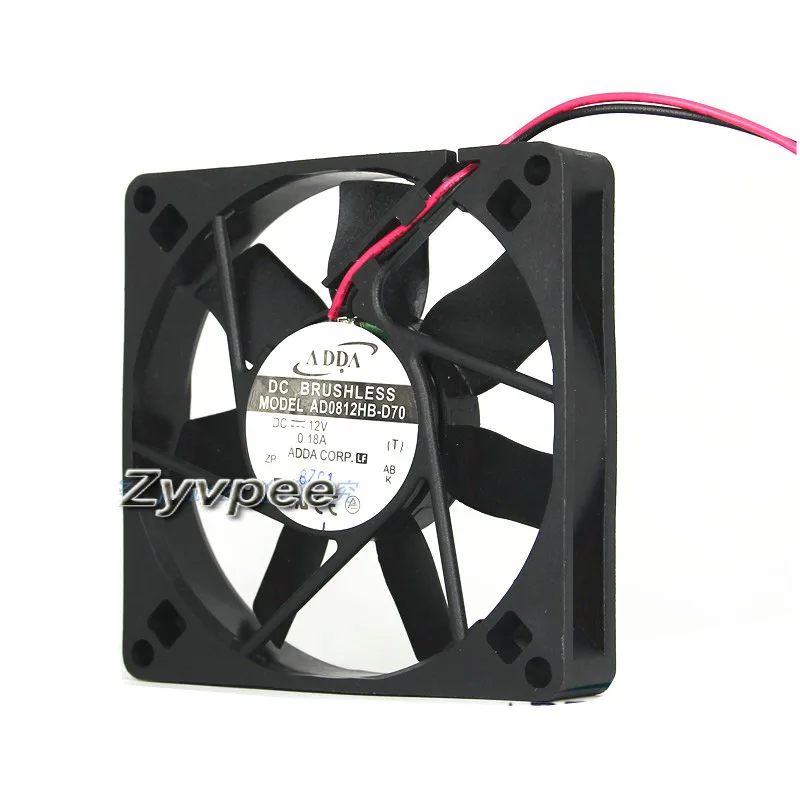 Zyvpee Zyvpee AD0812HB-D70 80mm 12V ball bearing case fan — product photo