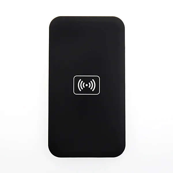 Flat black Qi wireless charging pad with Micro USB cable