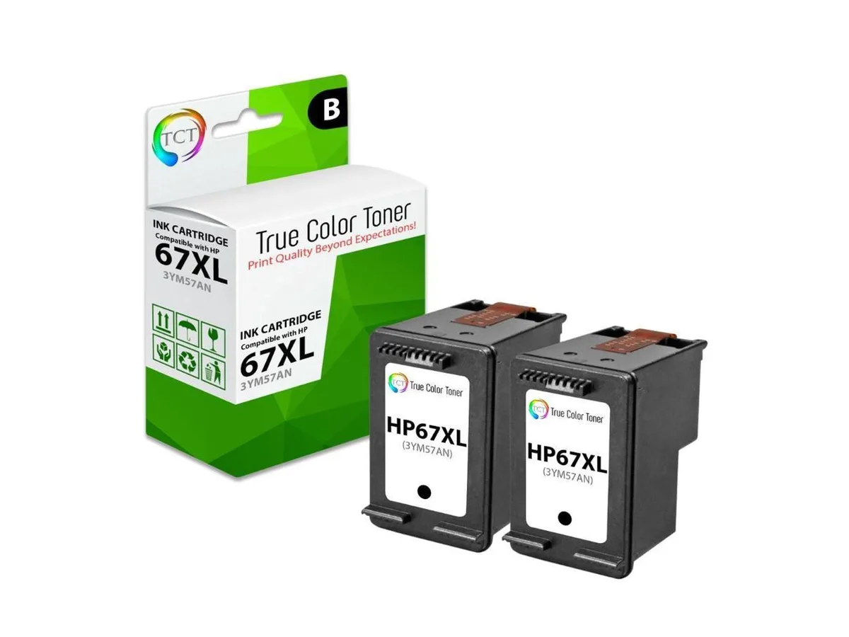 V4ink V4ink 67XL High Yield Ink Cartridge 2 Pack Black 240 Pages — product photo