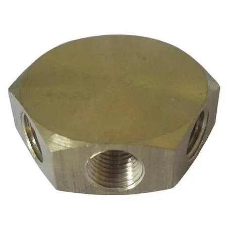 SPEEDAIRE SPEEDAIRE 22YK91 Air Gun Manifold Brass 3/4 in 3 Outlet 1/4 FNPT — product photo