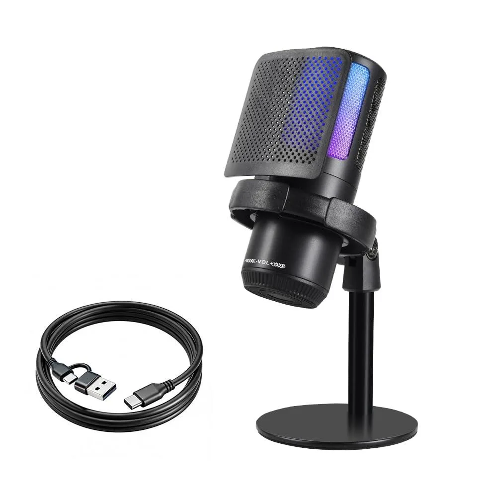  VITOTC MS15 USB Condenser Microphone with RGB 1.8m Cable — product photo