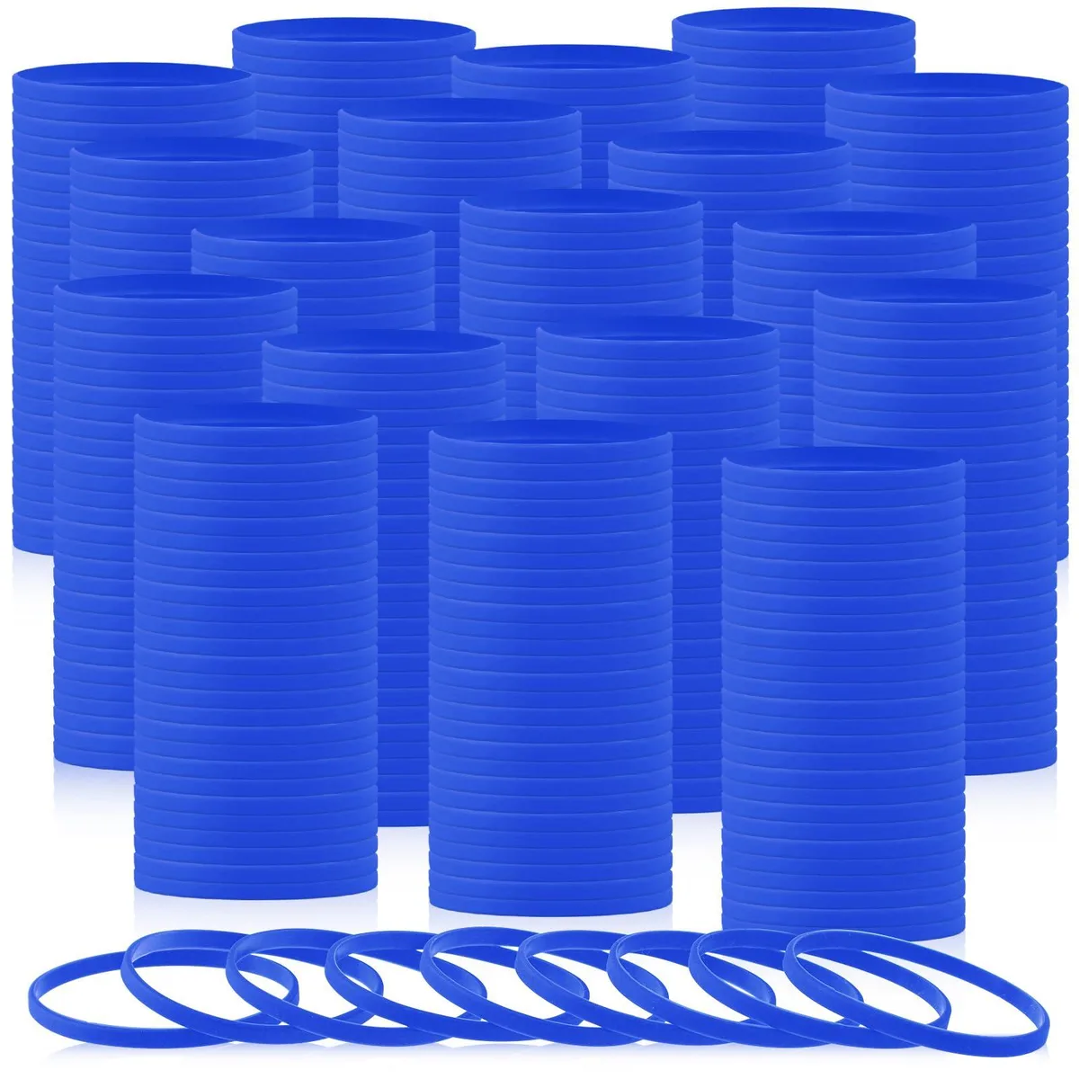  Evening Crystals Silicone Bracelets 400 pcs Blue — product photo
