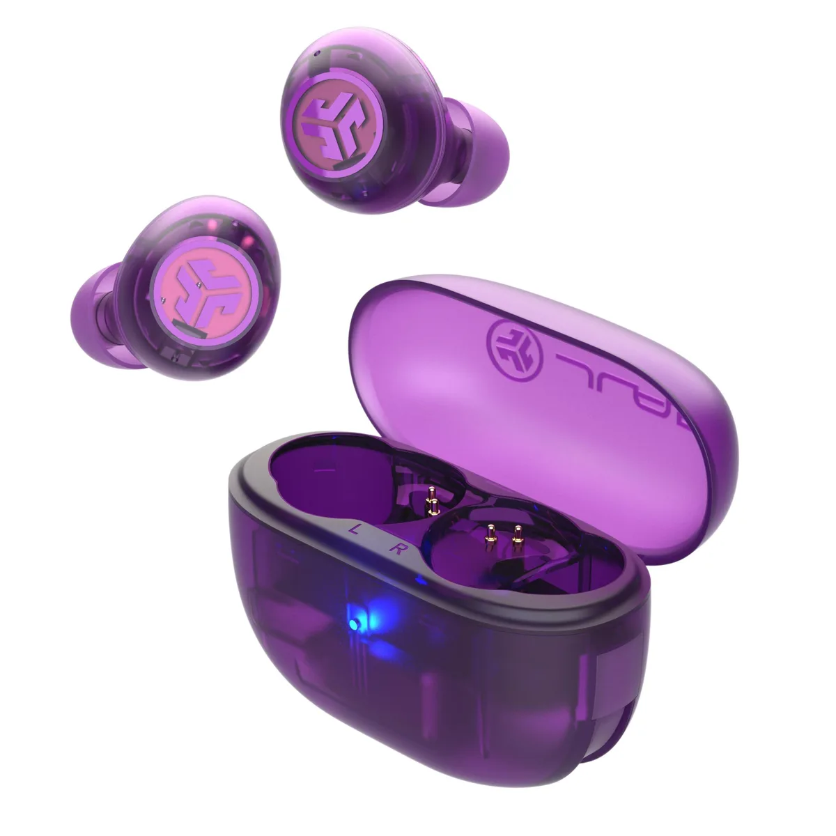  SuperTooth Go Pop ANC True Wireless Earbuds Transparent Purple 10mm 15h — product photo