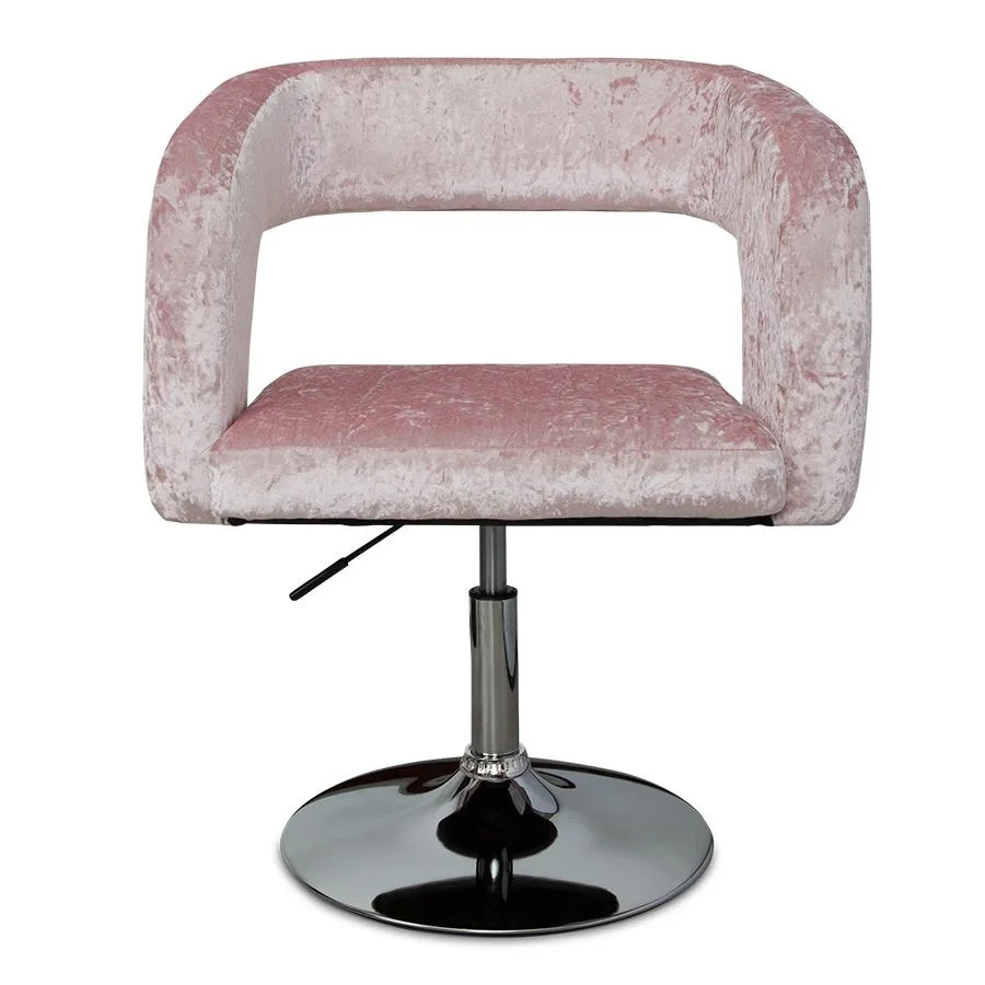 Impressions Vanity Company Impressions Vanity Company Ronni Pink Velvet Height-Adjustable Chair 35 x 25.25 22 — product photo