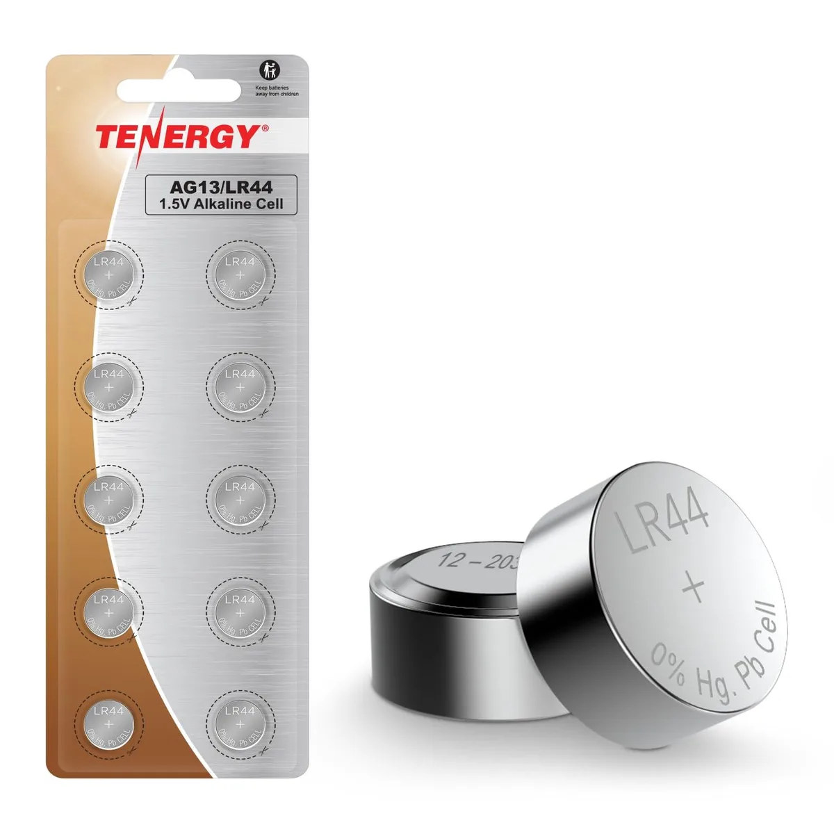 No Sew No Sew Tenergy LR44 1.5V Alkaline Button Cell 10 Pack — product photo