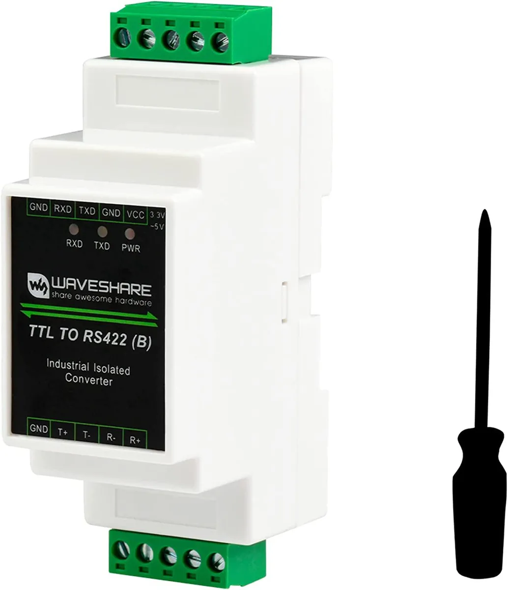 WaveShare WaveShare Galvanic Isolated Rail-Mount TTL to RS422 Converter Adapter — product photo