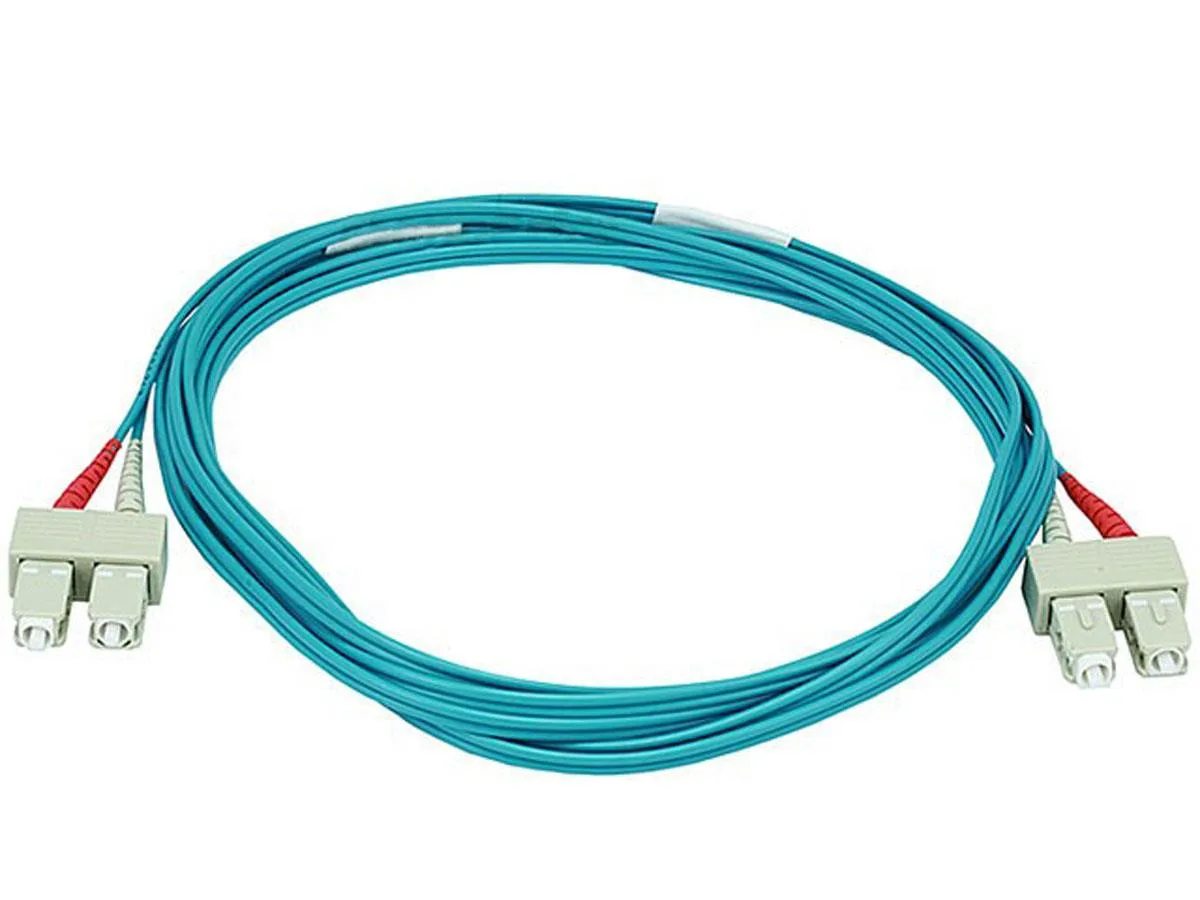 Monoprice Inc. Monoprice 106402 3m SC/SC Multimode 62.5/125 Duplex Fibre Optic Cable Aqua — product photo