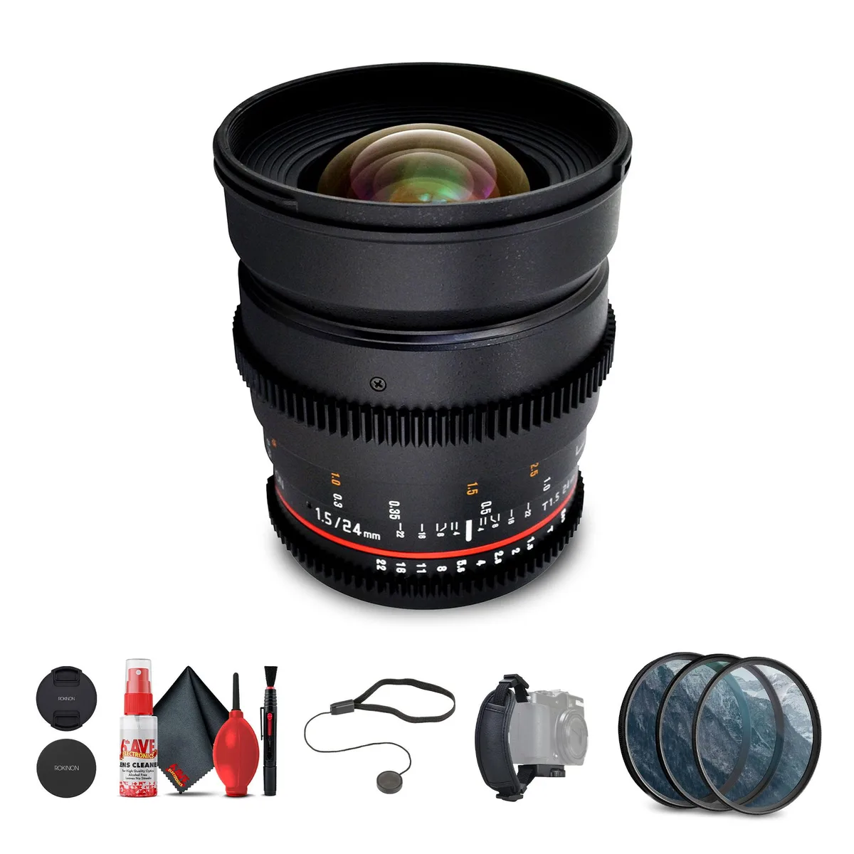 Rokinon Rokinon 24mm T1.5 Cine ED AS IF UMC Nikon F Mount Bundle — product photo