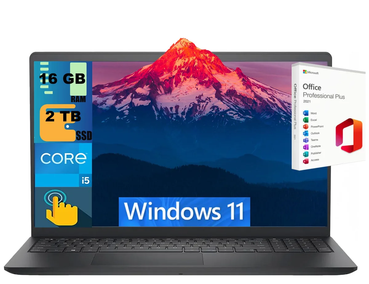 DELL DELL Inspiron 15 laptop i5-1334U 16GB 2TB 15.6 FHD Touch Windows 11 Home Office 2021 — product photo
