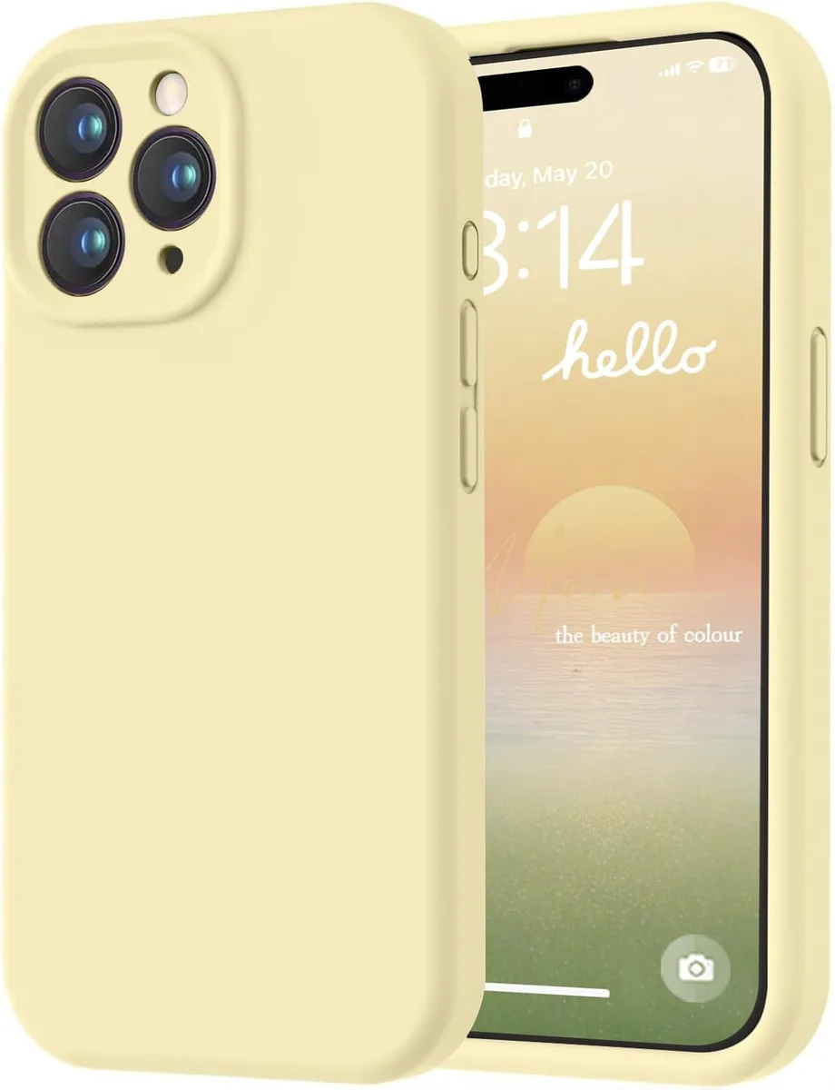  LOVE 3000 LO-15PM28 Silicone Case iPhone 15 Pro Max Creamy Yellow — product photo