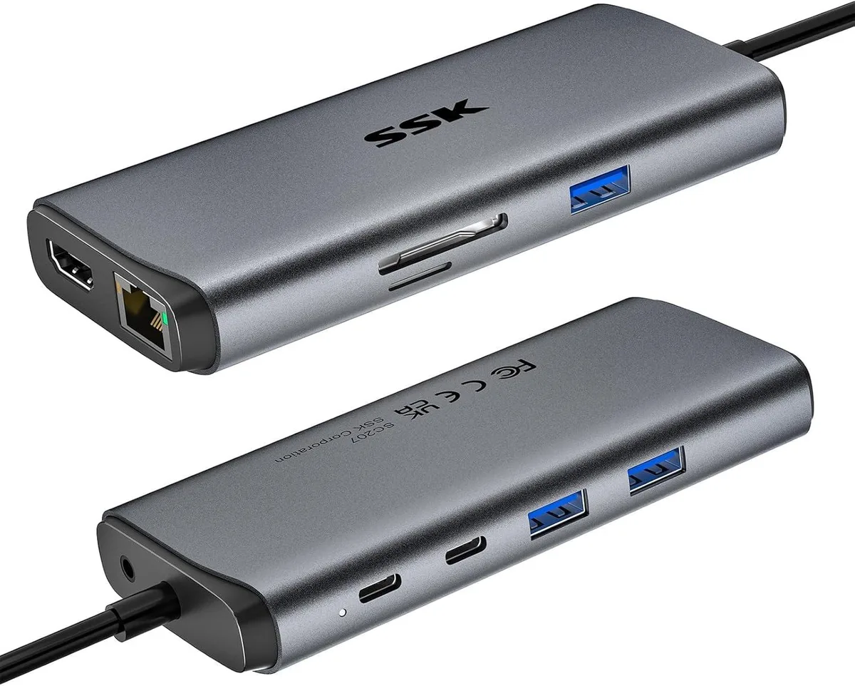 LORDWORLD LORDWORLD 500GB USB-C Hub SSD Dock 10-in-1 1050MB/s — product photo
