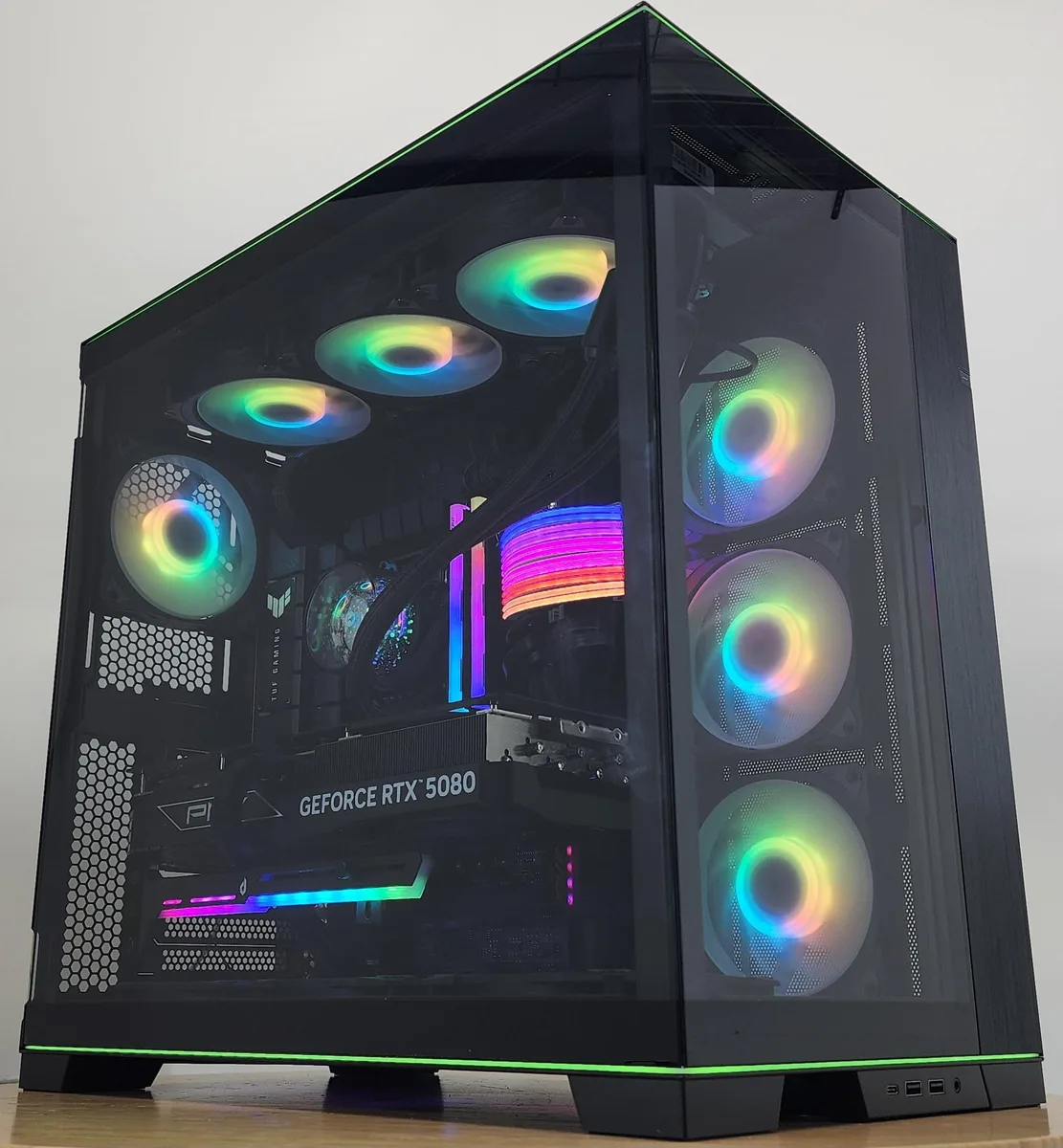Custom Custom Ryzen 9 9950X3D 32GB DDR5 2TB NVME RTX 5080 gaming PC — product photo