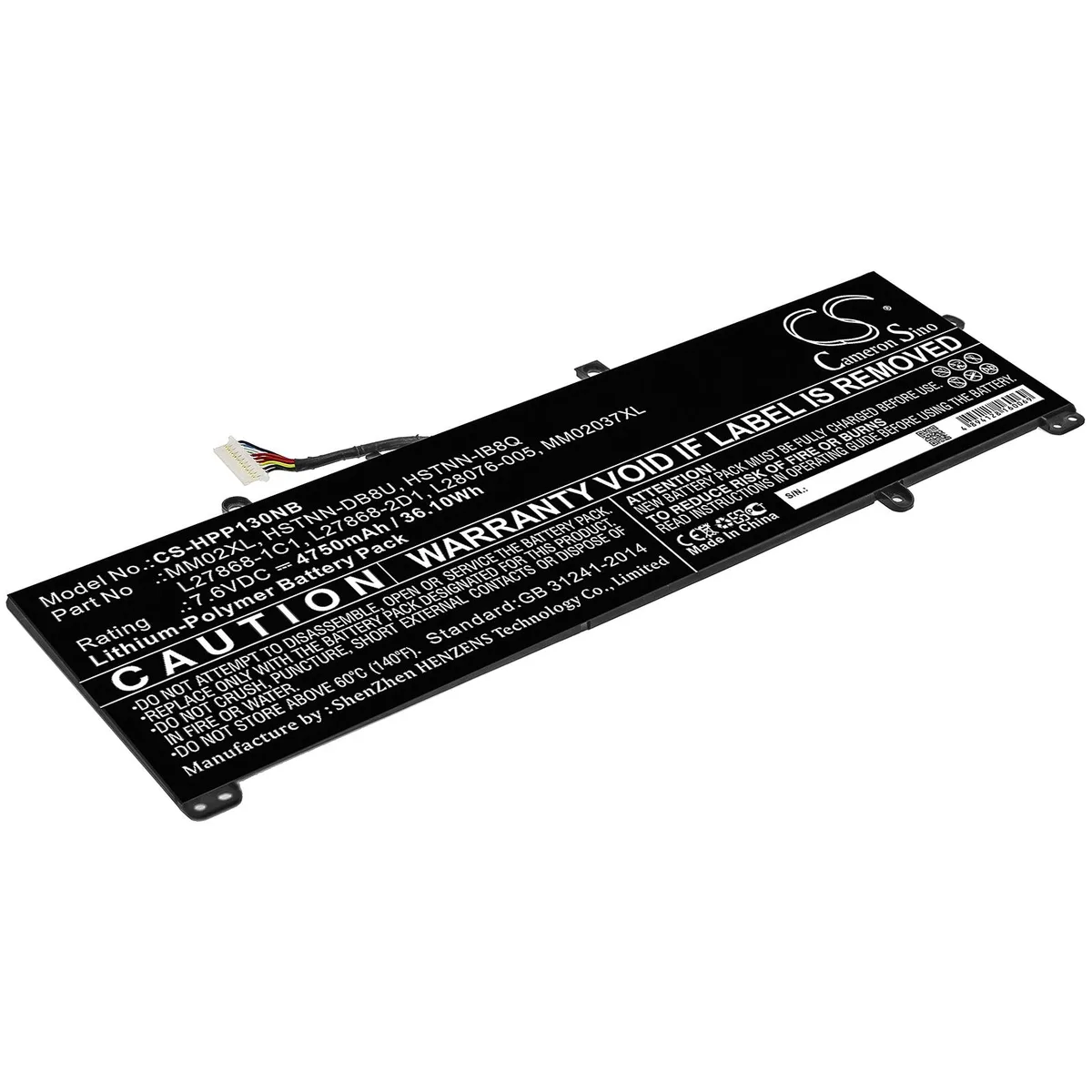 Cameron &amp; Co Cameron &amp; Co DS-CS-HPP130NB laptop battery 4.75 Ah black — product photo