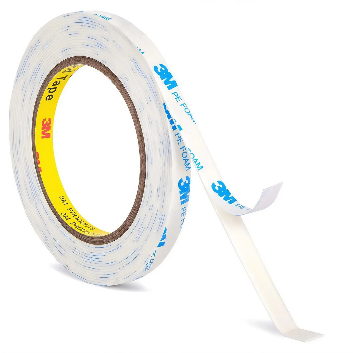 Roll of white foam double-sided tape .39 inch wide 16.5 feet long
