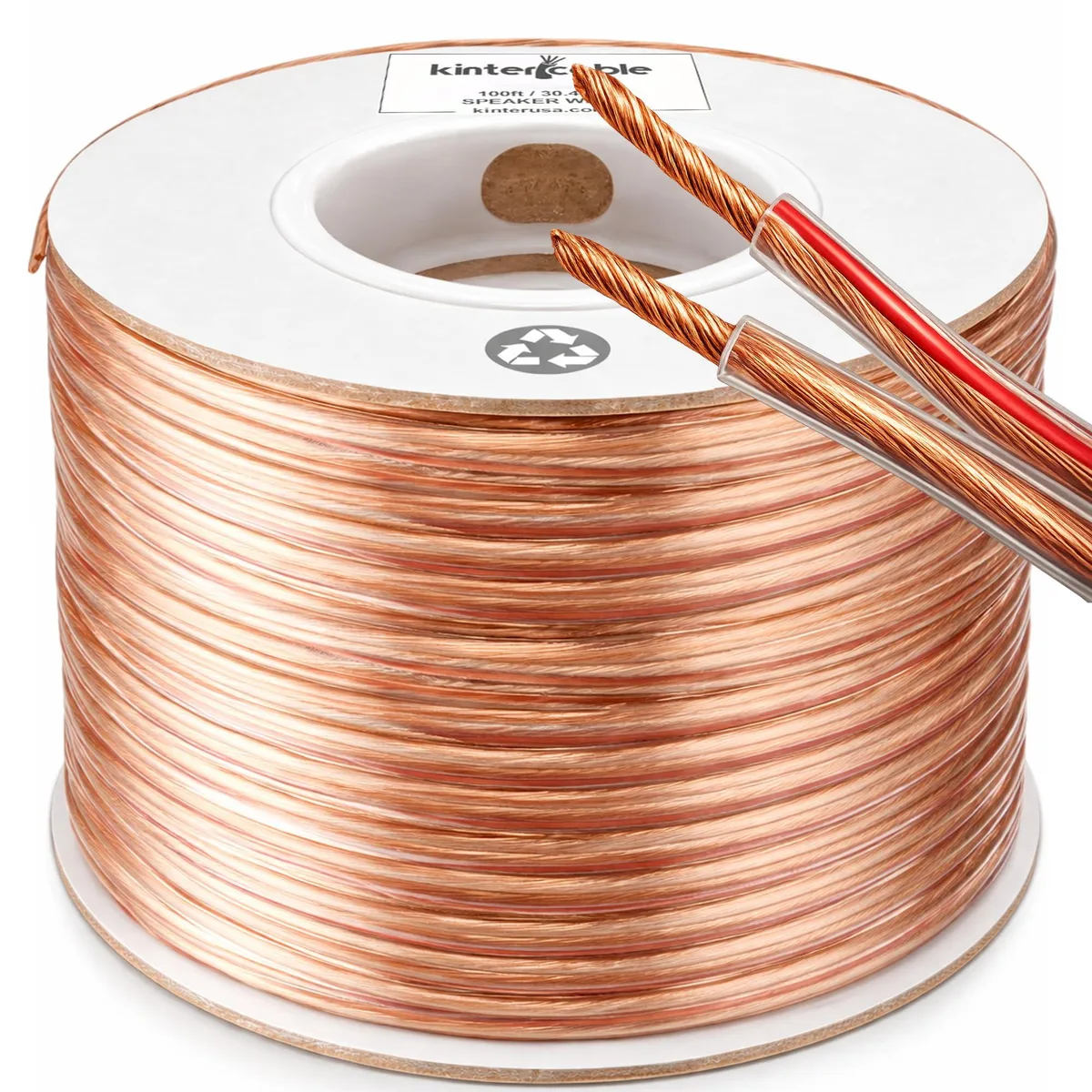  RCA KWIRE12 12-Gauge Speaker Wire 100 ft 105 Strand CCA — product photo