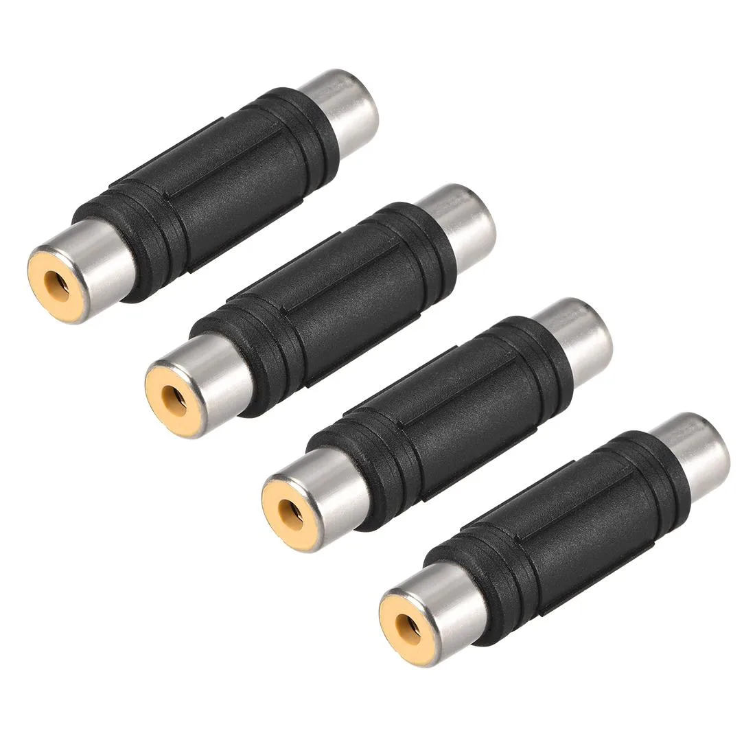 Unique-Bargains Unique-Bargains RCA Female-to-Female Adapter Coupler Black 4-Pack — product photo