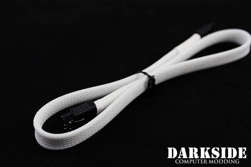 Darkside Computer Modding Darkside Computer Modding 45cm SATA 3.0 180° to 180° Data Cable White DS-0157 — product photo