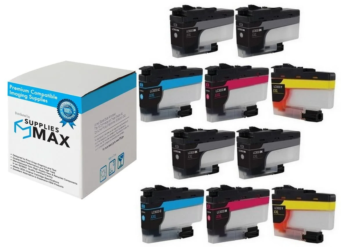 SuppliesMax SuppliesMax LC-3033-4BK2CMY Inkjet Combo Pack (4 Black, 2 Cyan, 2 Magenta, 2 Yellow) — product photo