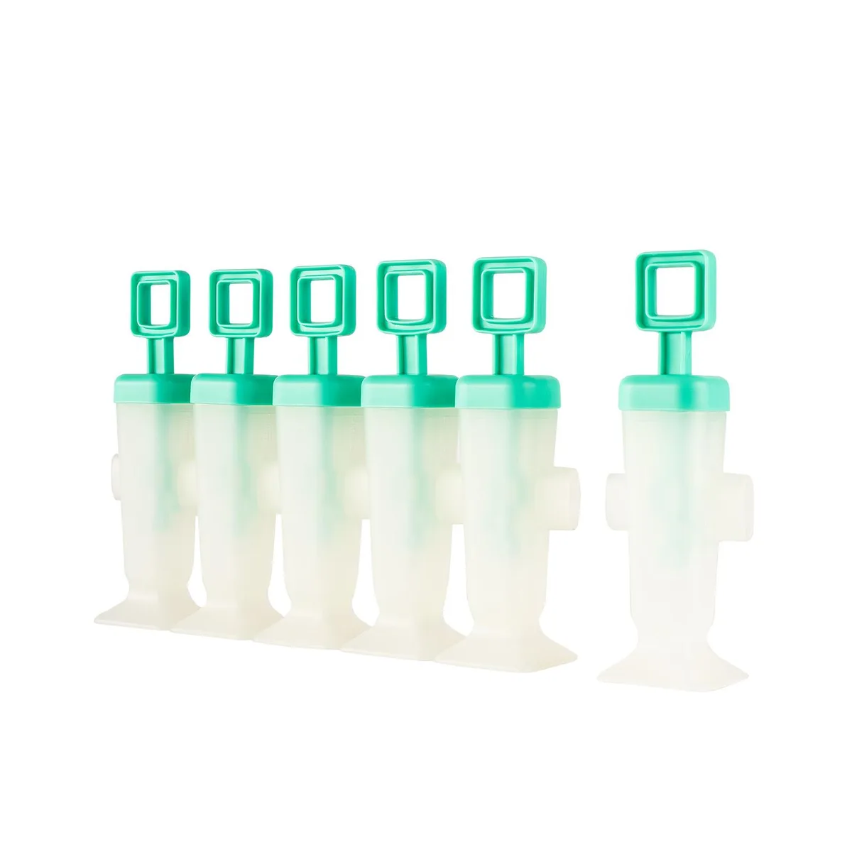 Cuisipro Cuisipro 837463 Snap-Fit Square Pop Mold 2.9oz 85ml Set of 6 Turquoise — product photo