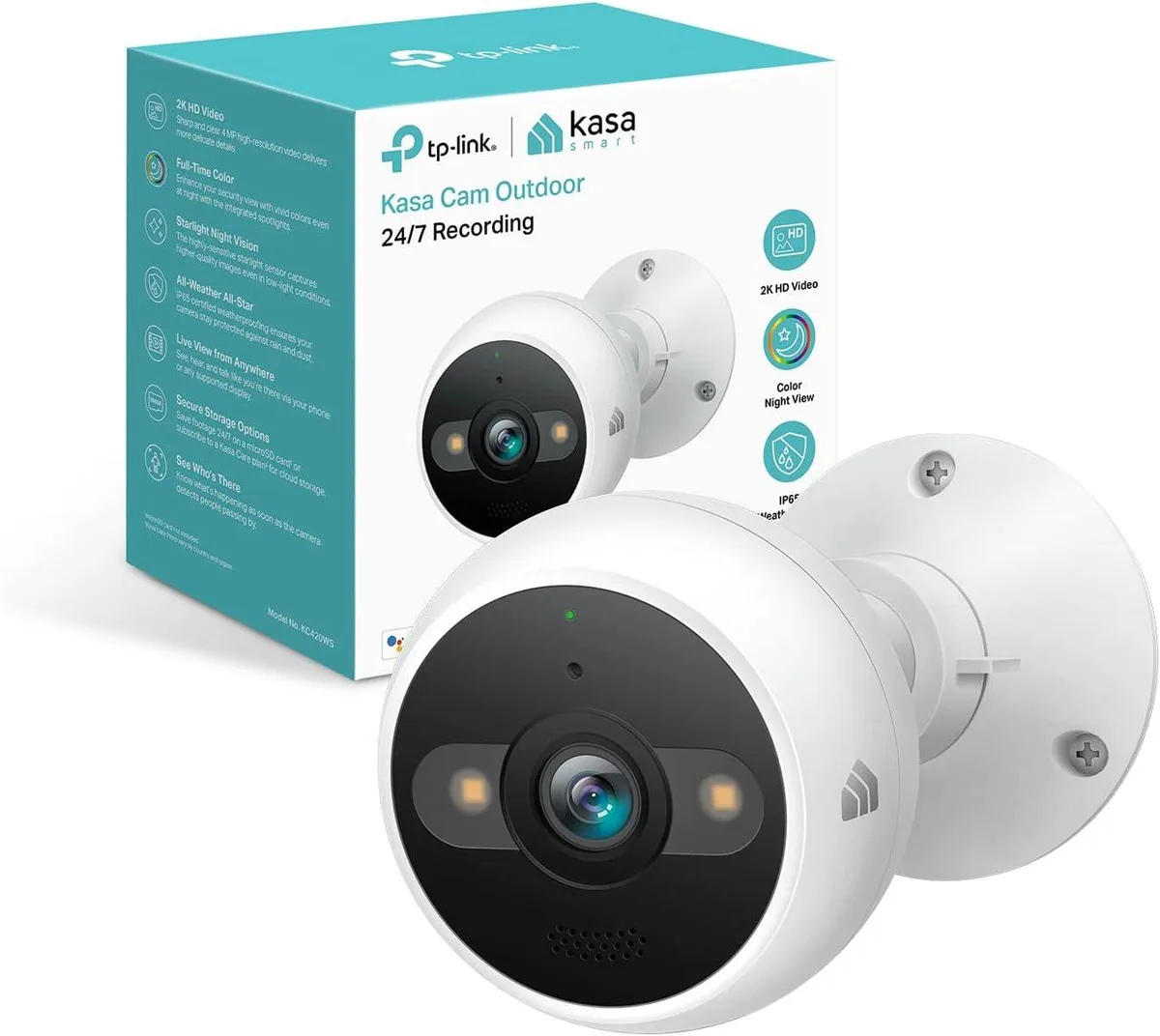 PISKEKAT PISKEKAT 2K QHD Outdoor Security Camera IP65 98ft Night Vision — product photo