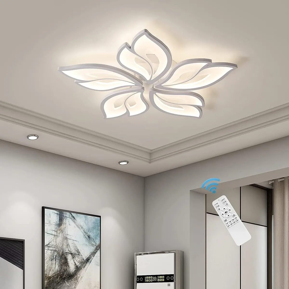 GARWARE WALL ROPES GARWARE WALL ROPES 23.6" Dimmable LED Chandelier 60W Remote Control — product photo