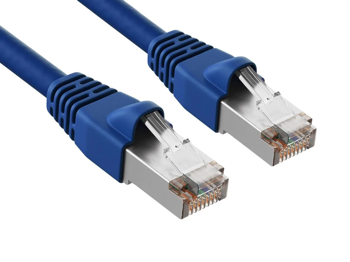 Cable Leader Cable Leader 15ft Cat6a Shielded Ethernet Cable Blue 24AWG F/UTP — product photo