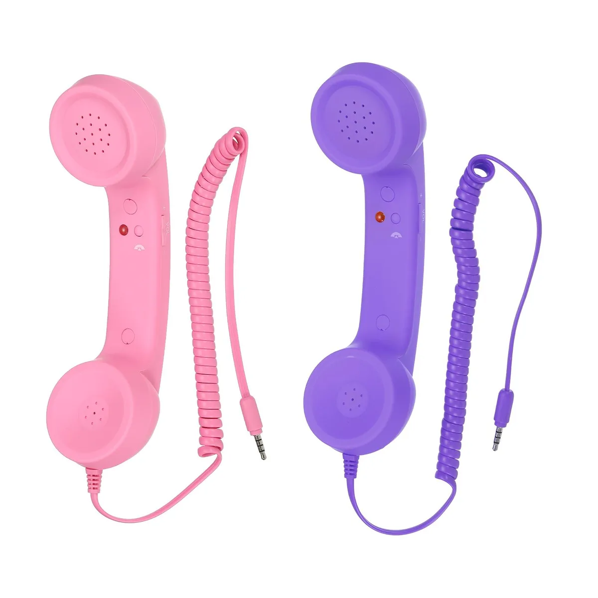 Unique-Bargains Unique-Bargains 2 Pack 3.5mm Retro Handset Pink Purple — product photo