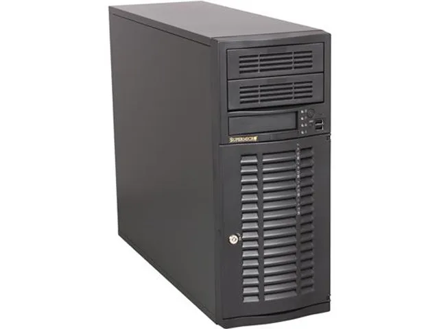 Supermicro Supermicro CSE-733TQ-668B server chassis mid-tower 668W 4×3.5″ SAS/SATA hot-swap — product photo