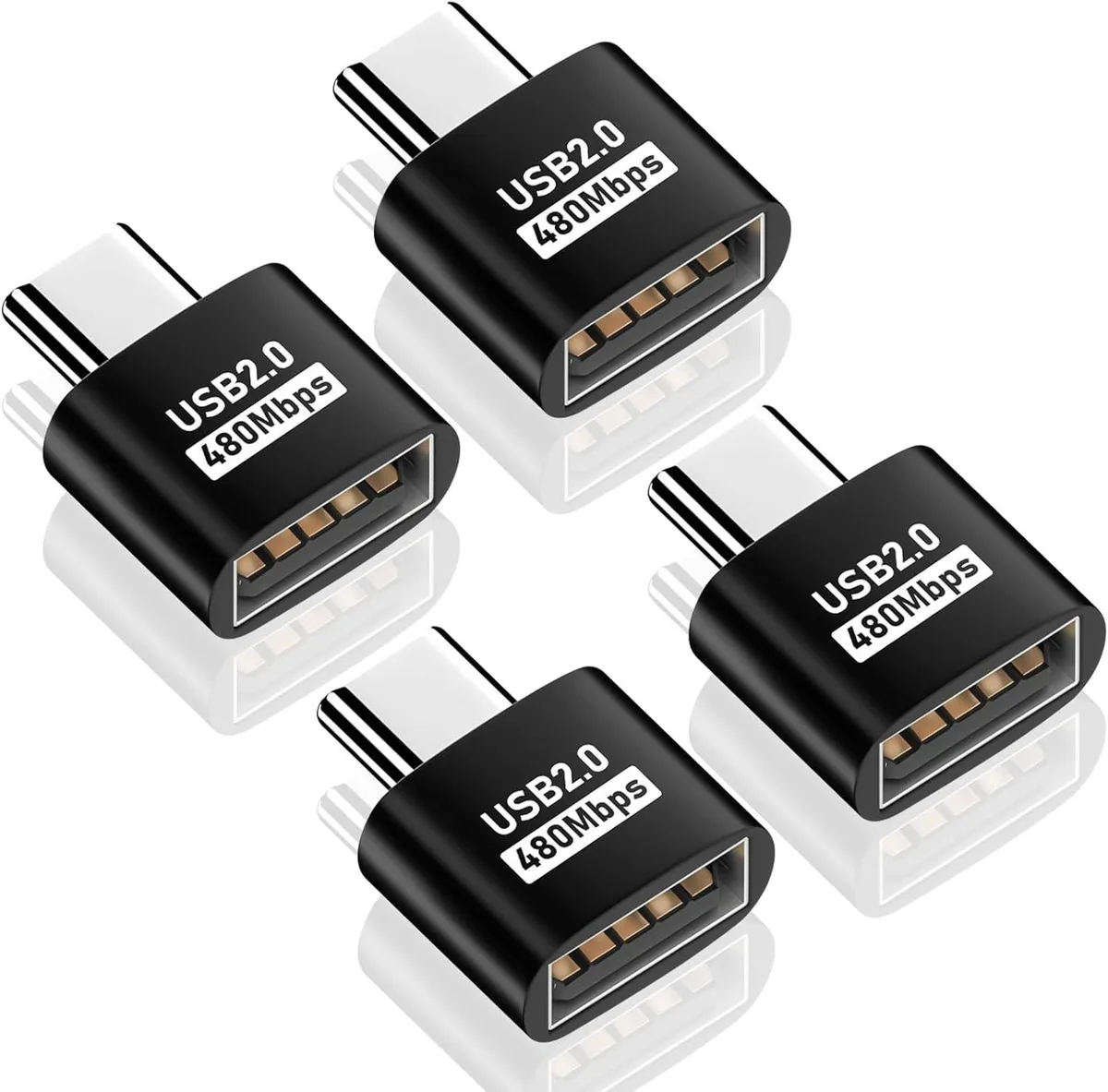 BUCIER BUCIER USB-C to USB 2.0 Adapter 480Mbps OTG 4 Black — product photo