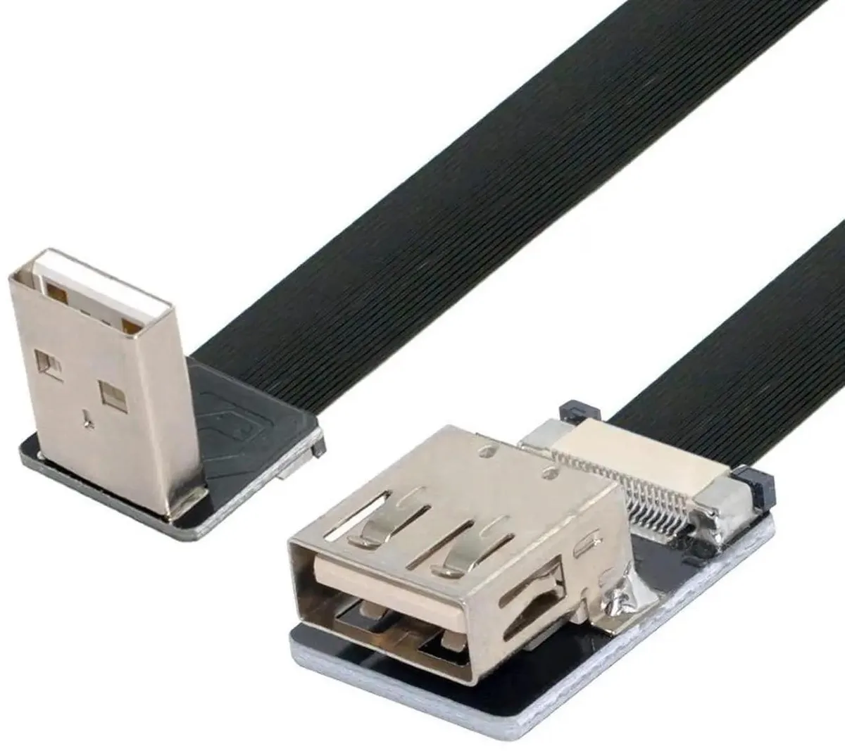 SMUGDESK SMUGDESK 2.0M 90 Degree DownAngled USB 2.0 Flat Ribbon Flex Extension Cable — product photo