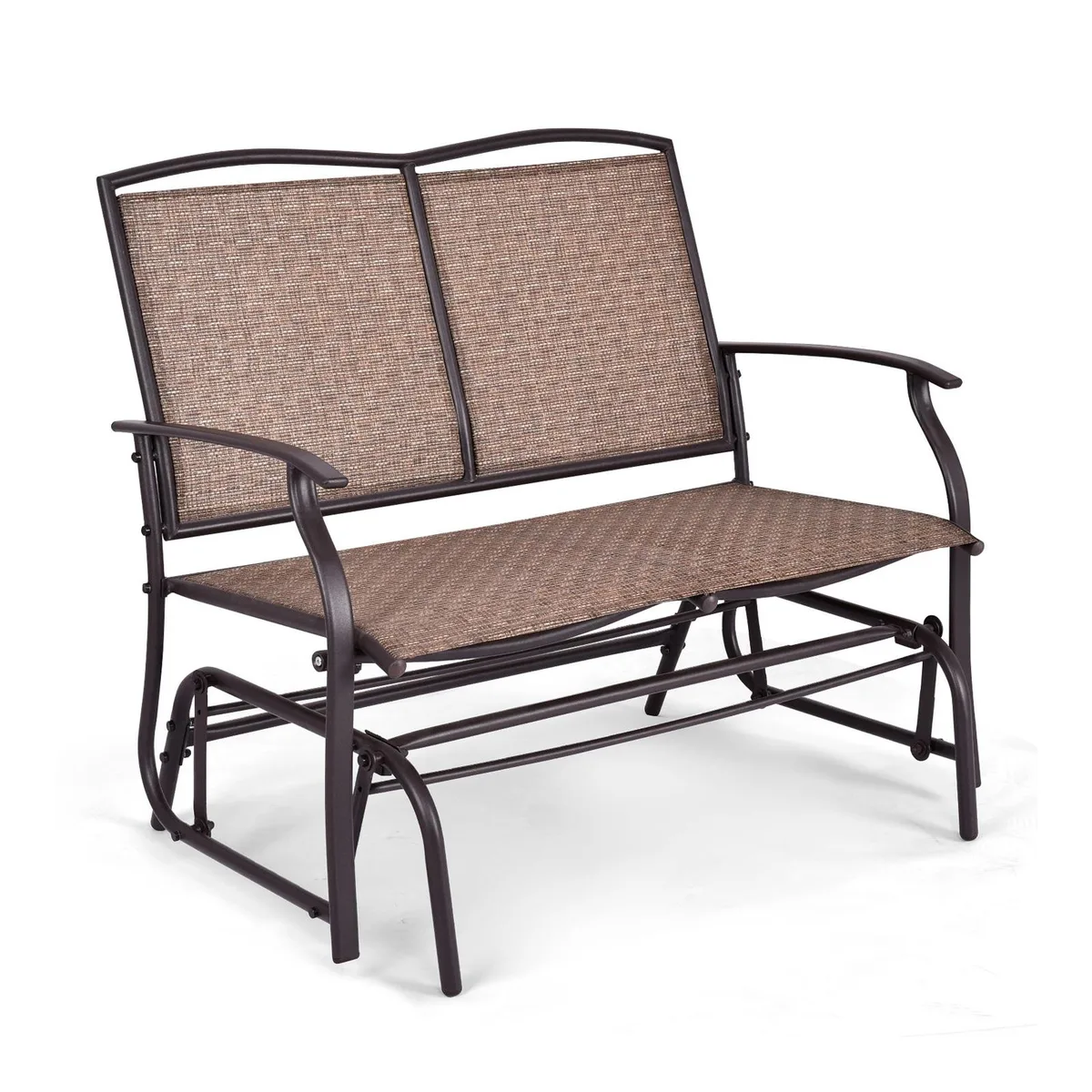 SlickBlue SlickBlue Iron Patio Rocking Chair Brown 41.3" x 28.1" x 36.6 — product photo