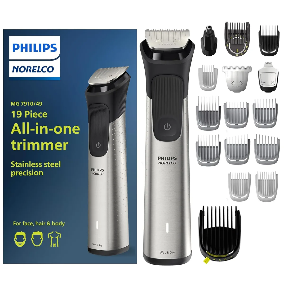 Norelco Norelco Multigroom 7000 MG7910/49 19-piece trimmers for men — product photo