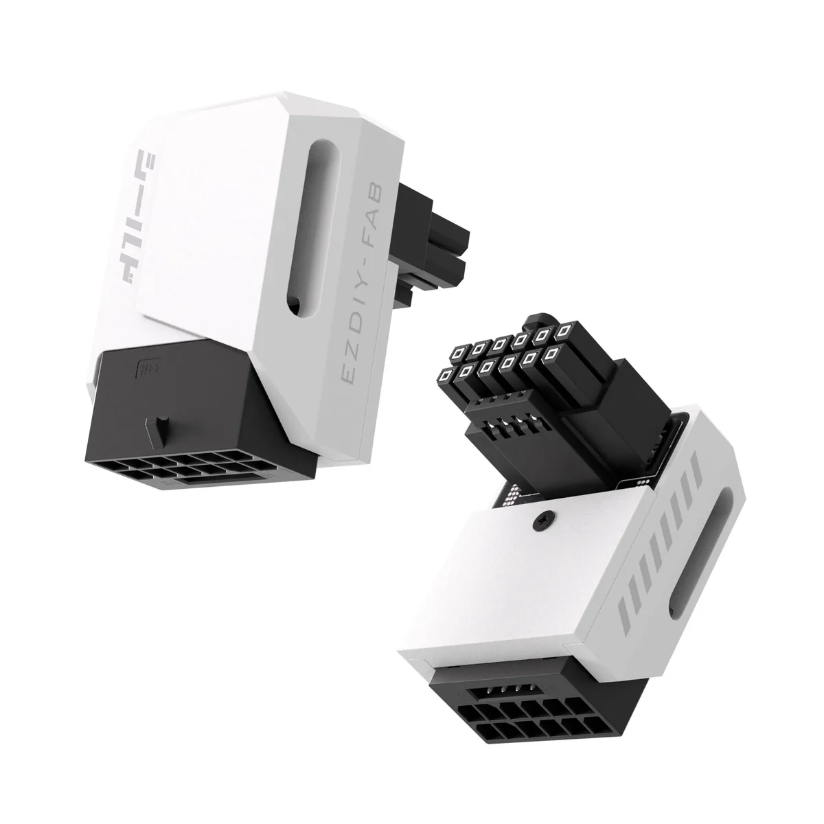 Vszerda Vszerda PCIe 5.1 600W 12+4pin 16pin 12VHPWR 90 Degree Right Angle White internal power cable — product photo