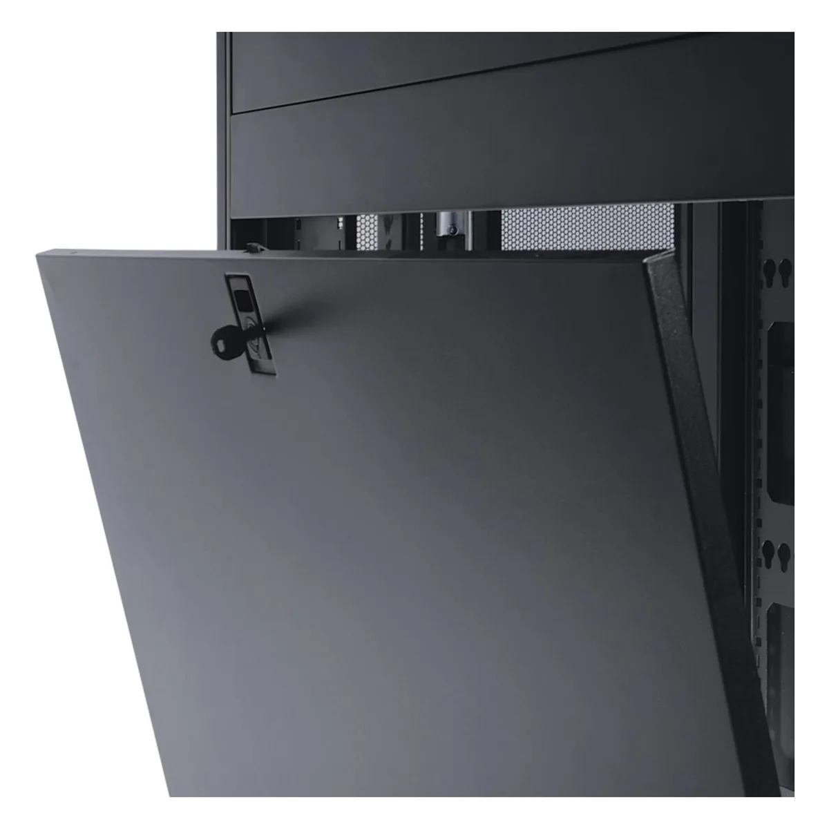 Black metal side panel for 48U server rack with key lock