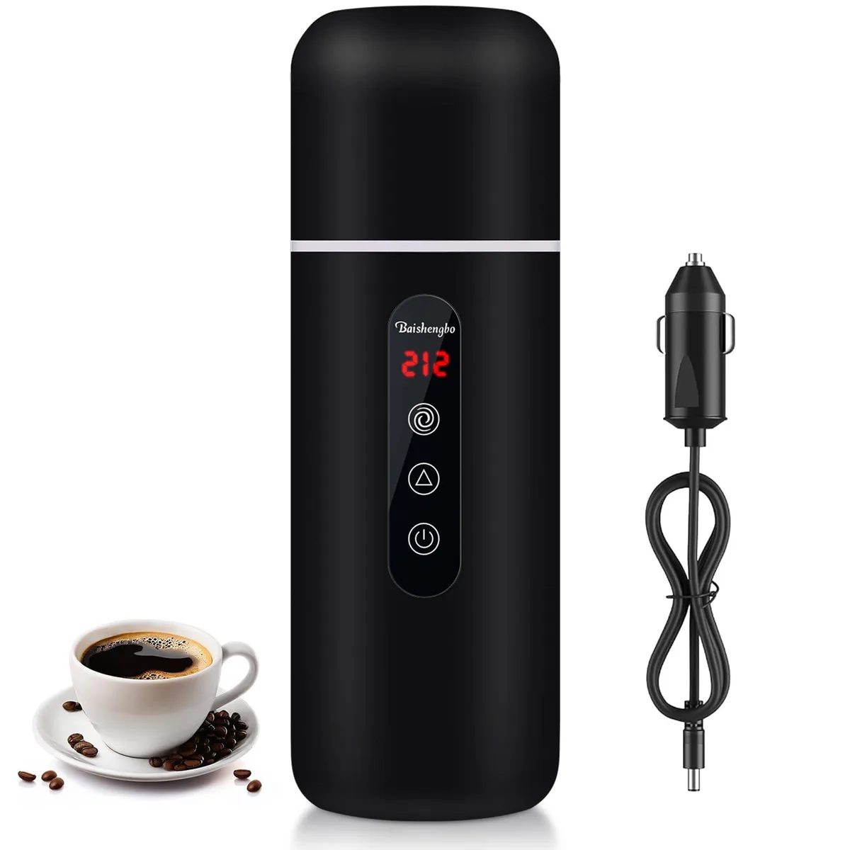  RAFYAOO Car Travel Kettle 420ml 12V/24V Black — product photo