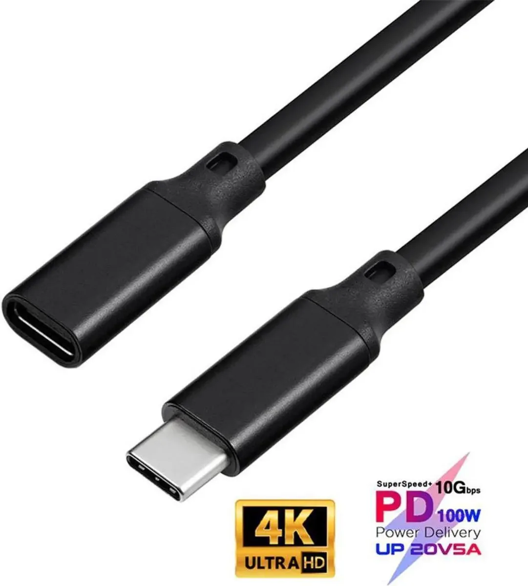 Vszerda Vszerda USB C Extension Cable 6.6ft 2M 100W 20Gbps 4K 60Hz — product photo