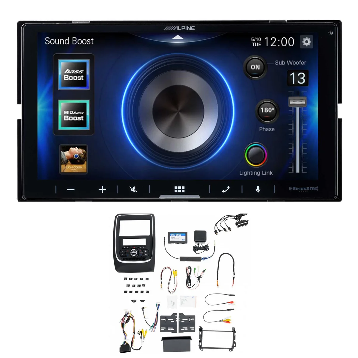 Alpine Alpine ILX-W670 7-Inch Mech-less Receiver with PAC RPK4-CH4102 Kit for 2014-2020 Dodge Durango — product photo
