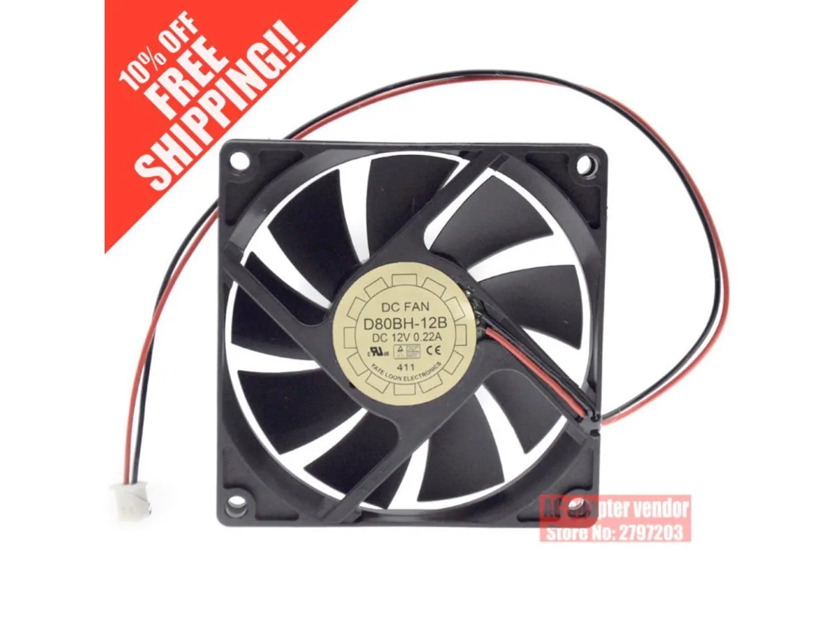 Fans Fans D80BH-12B DC 12V .22A 8015 case fan — product photo