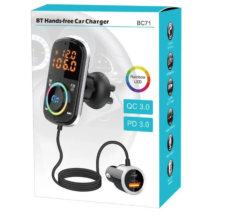 ESTONE ESTONE BC71 Car HD Radio Bluetooth 5.0 36W PD QC3.0 — product photo
